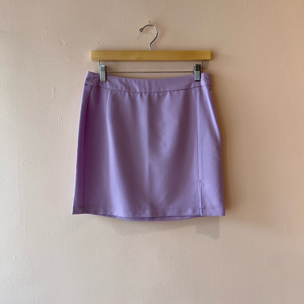 Lilac Mini Skirt with Slit